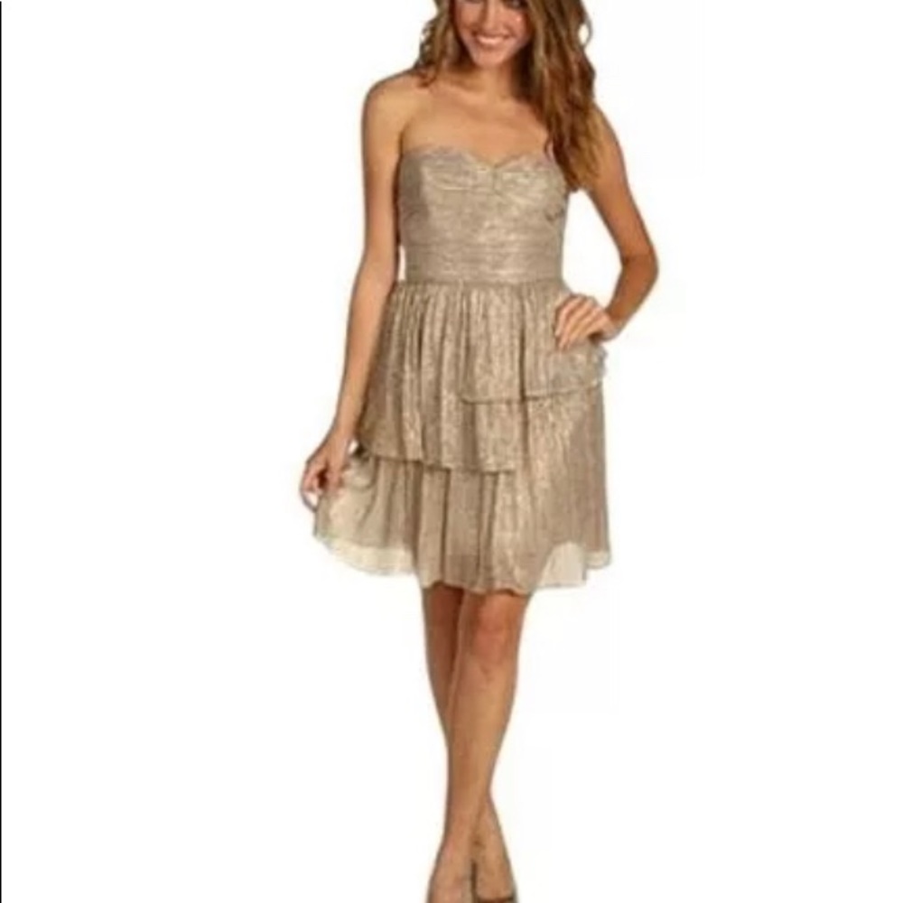 🧡 Max And Cleo by BCBG - Metallic Sweetheart dress